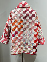 Quilt coat jacket "ties and bows"  ooak-up  fits up to XL